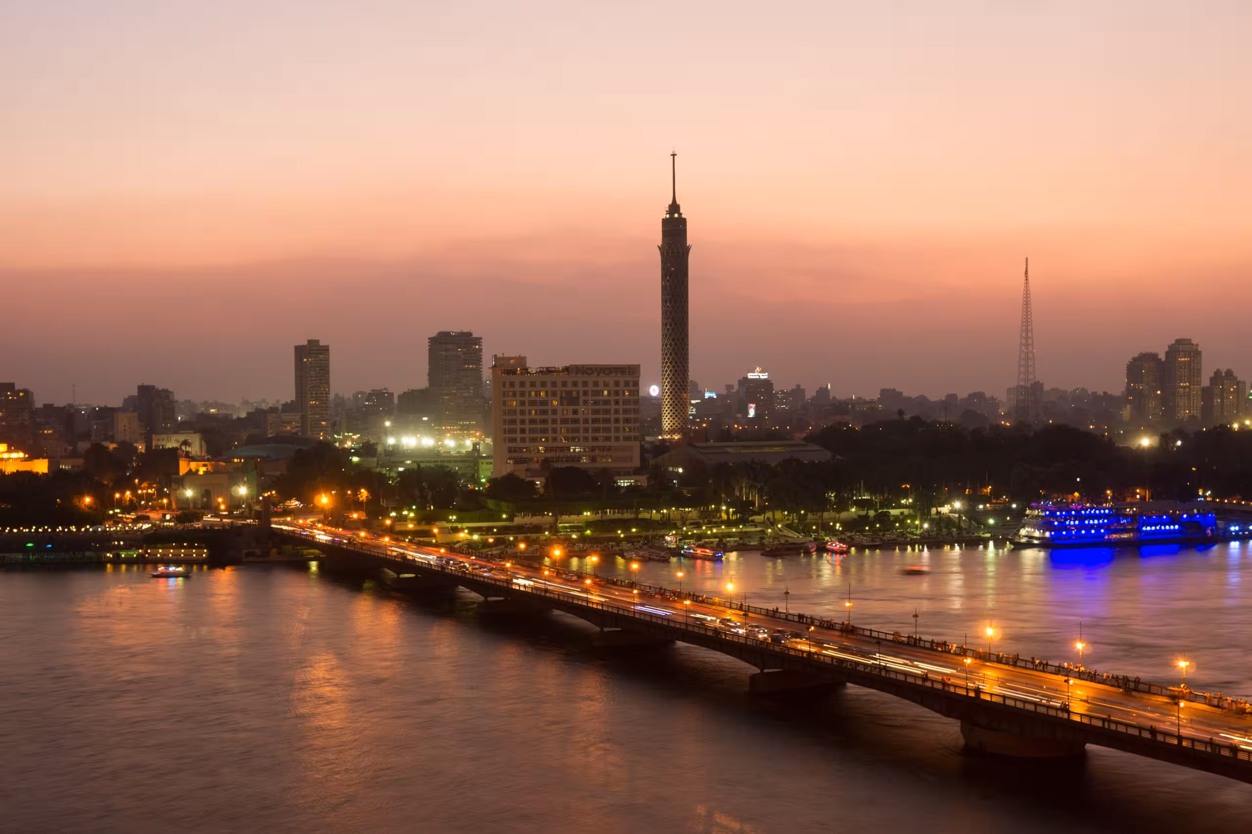 Cairo Tower at night