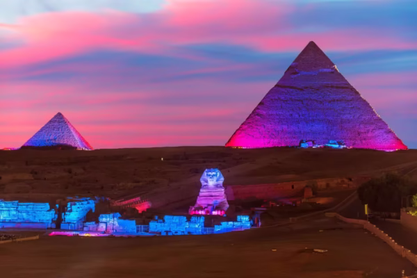 Sound and Light Show Pyramids Tour at Night With Transfer